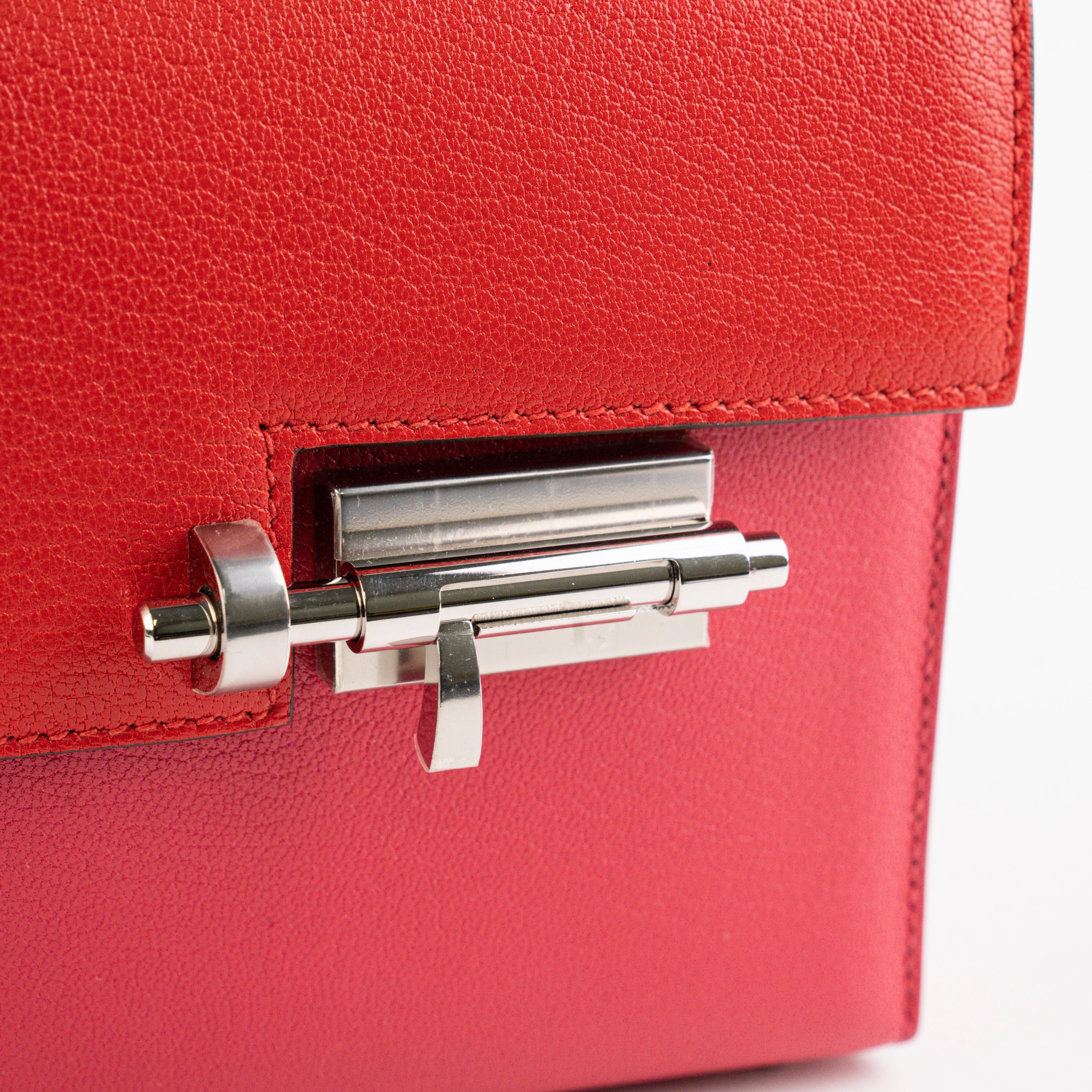 Hermes Mini Verrou Chainr Bag Red/Rose Mexico Y Stamp