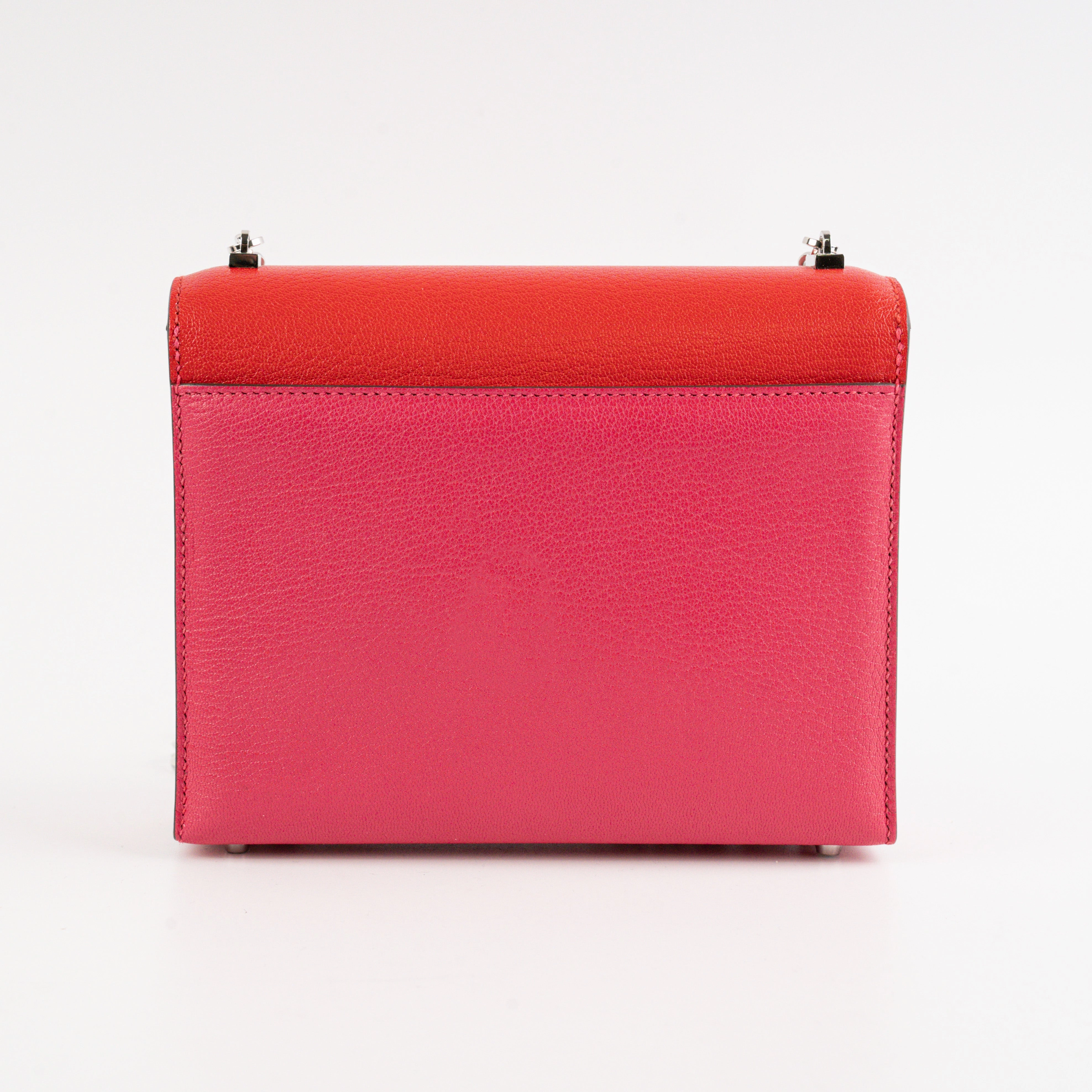 Hermes Mini Verrou Chainr Bag Red/Rose Mexico Y Stamp