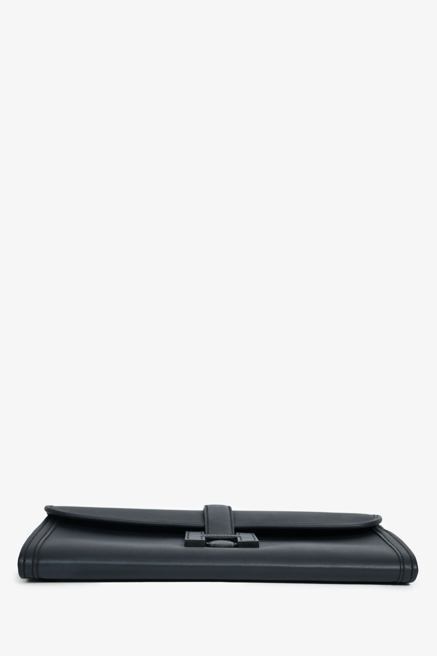 Herms 2016 Black Swift Leather Jige 29 Clutch