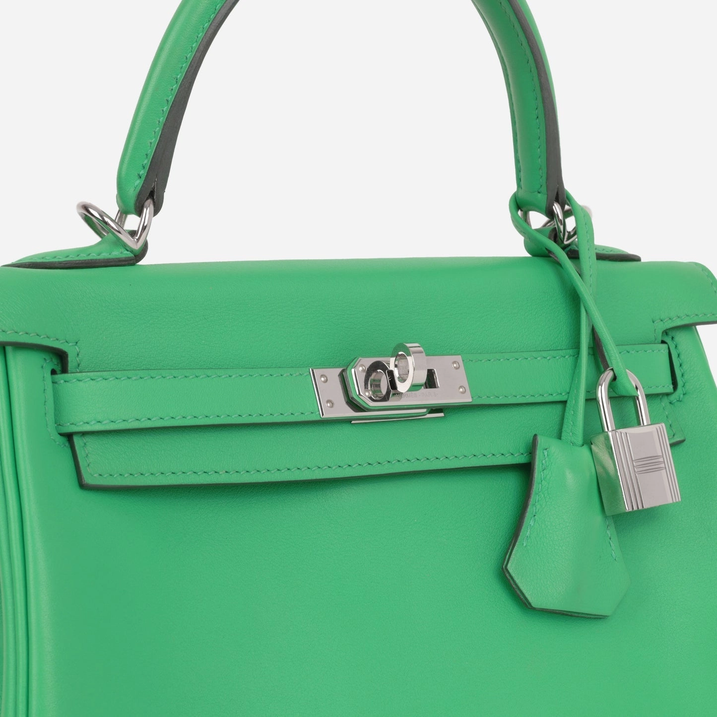 Herms - Kelly 25 - Menthe Swift PHW - Pre-Loved - 2022