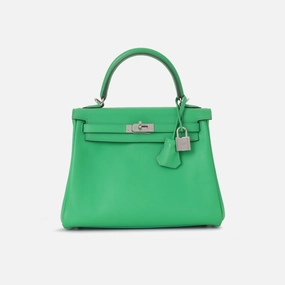 Herms - Kelly 25 - Menthe Swift PHW - Pre-Loved - 2022