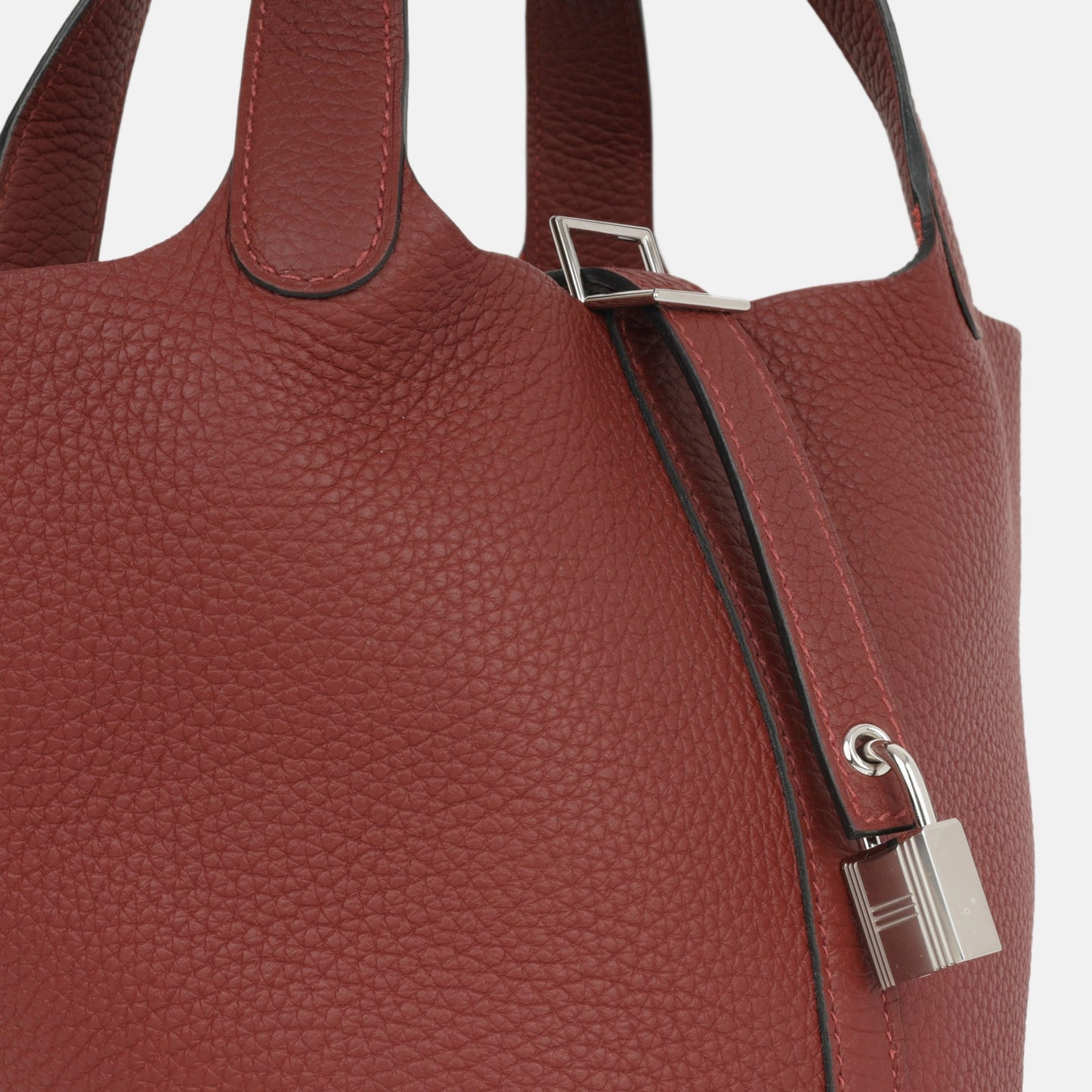 Herms - Picotin 18 - Rouge H Clemence PHW - 2022 - Pre-Loved