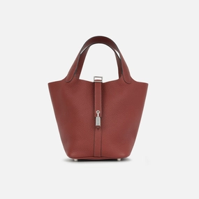 Herms - Picotin 18 - Rouge H Clemence PHW - 2022 - Pre-Loved