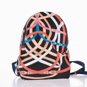 Herms Airsilk Backpack Cavalcadour Black Technical Silk