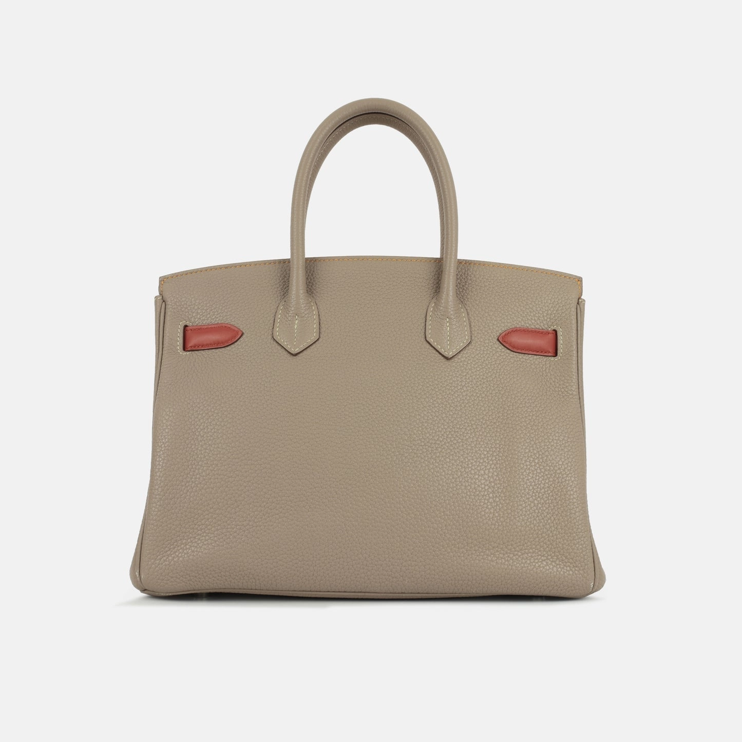 Herms Birkin 30 Cascade Gris Tourterelle / Sanguine / Moutarde Clemence BPHW