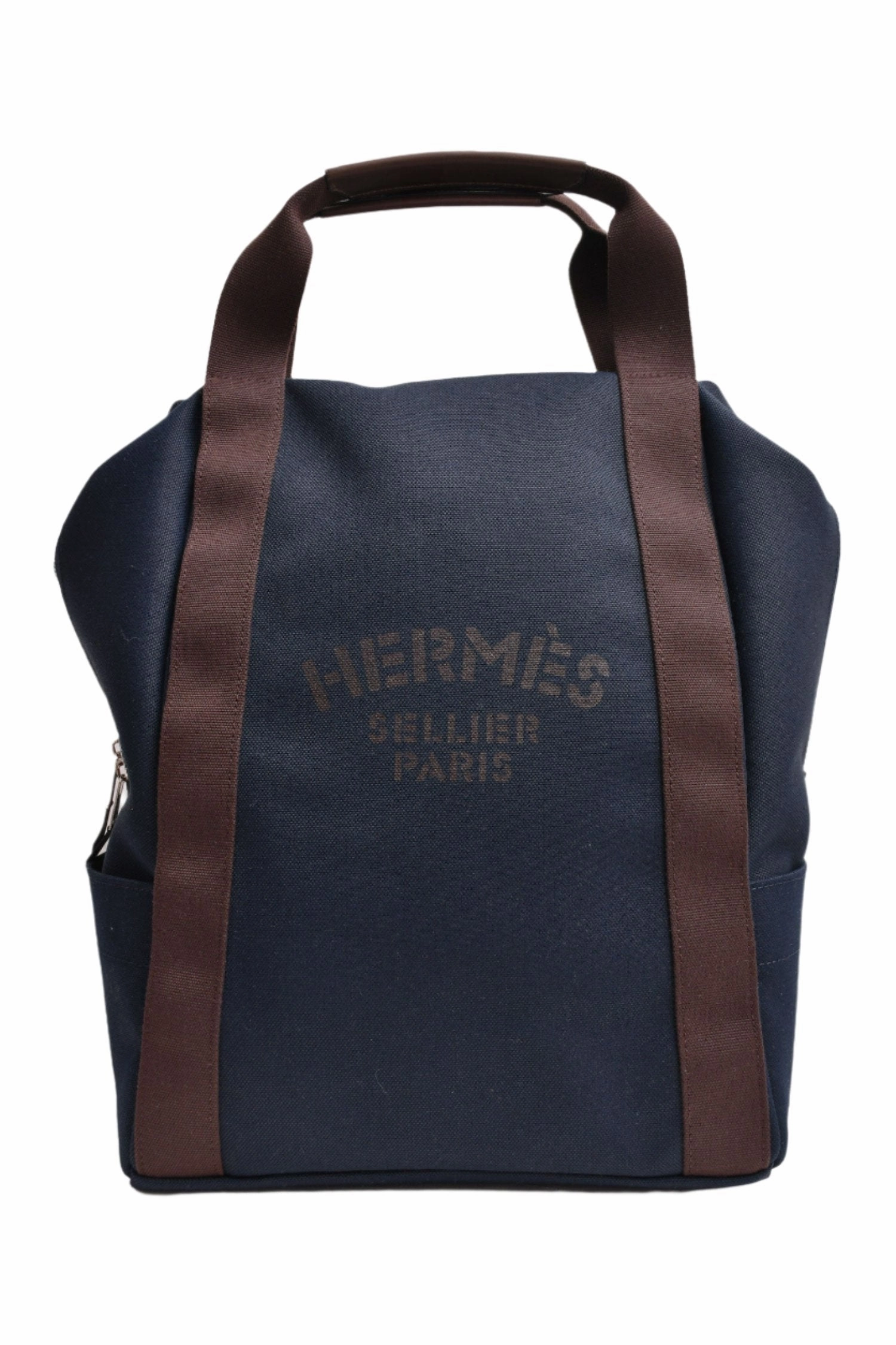 Herms Selleir 2023 Navy Canvas Groom School Backpack