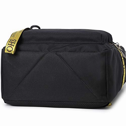 Hey Yoo HY670 Luminous Casual Laptop School Backpack School Bag Travel Backpack for Girls (Black with Yellow)