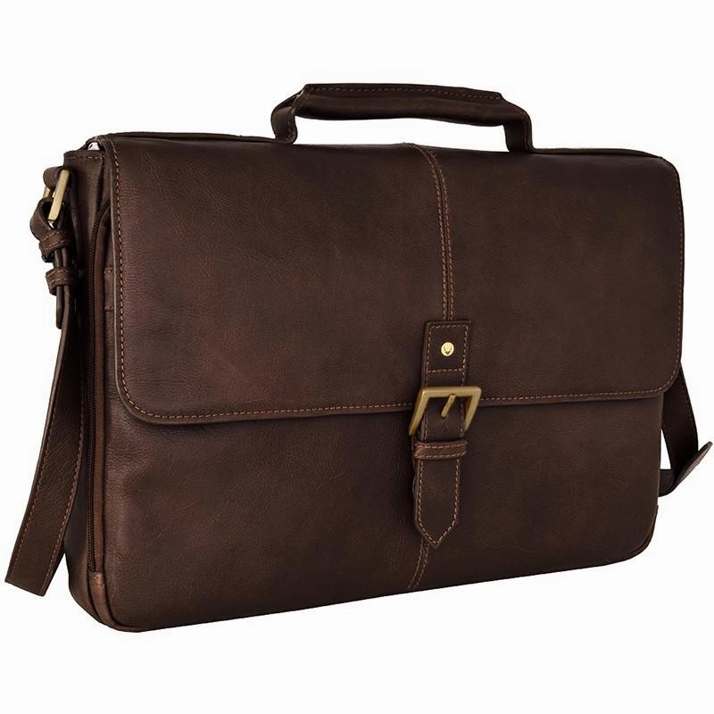 HIDESIGN Charles 15" Laptop Compatible Leather Briefcase