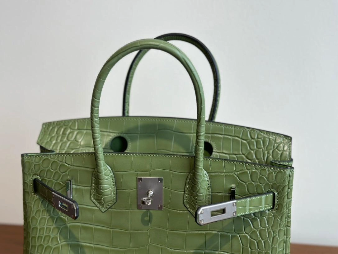 High-end Luxury Classic Togo Leather Bag with Silver-Tone Hardware and Crocodile Pattern  A Must-Have Designer Bag, Perfect Gift for Her