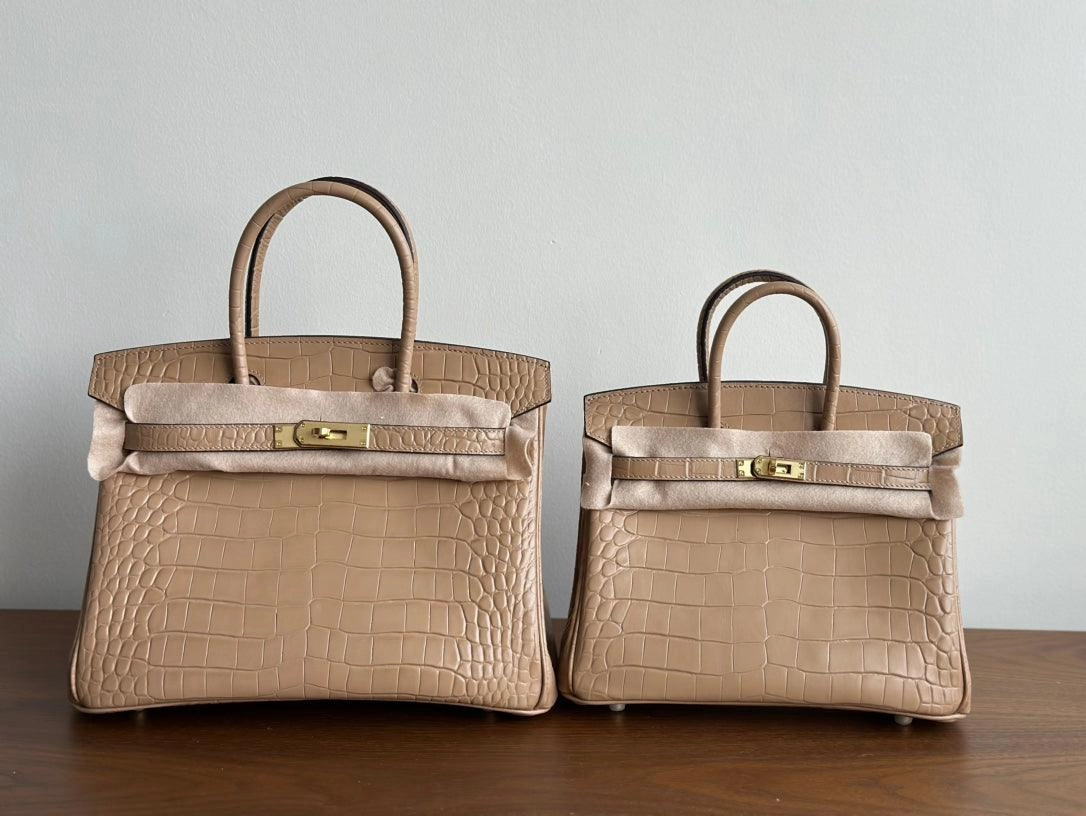 High-end Luxury Classic Togo Leather Bag with Silver-Tone Hardware and Crocodile Pattern  A Must-Have Designer Bag, Perfect Gift for Her