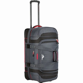 High Sierra Cermak 26" Wheeled Drop-Bottom Duffel (Mercury/Black/Crimson)