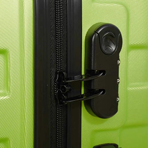 Hipack Prime Suitcases Hardside Luggage with Spinner Wheels, Green, 3-Piece Set (20/24/28)