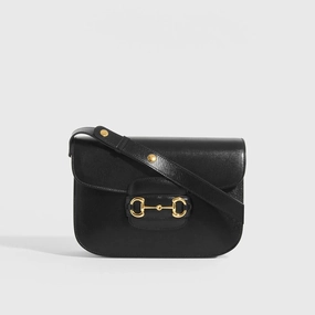 Horsebit 1955 Leather Shoulder Bag in Black