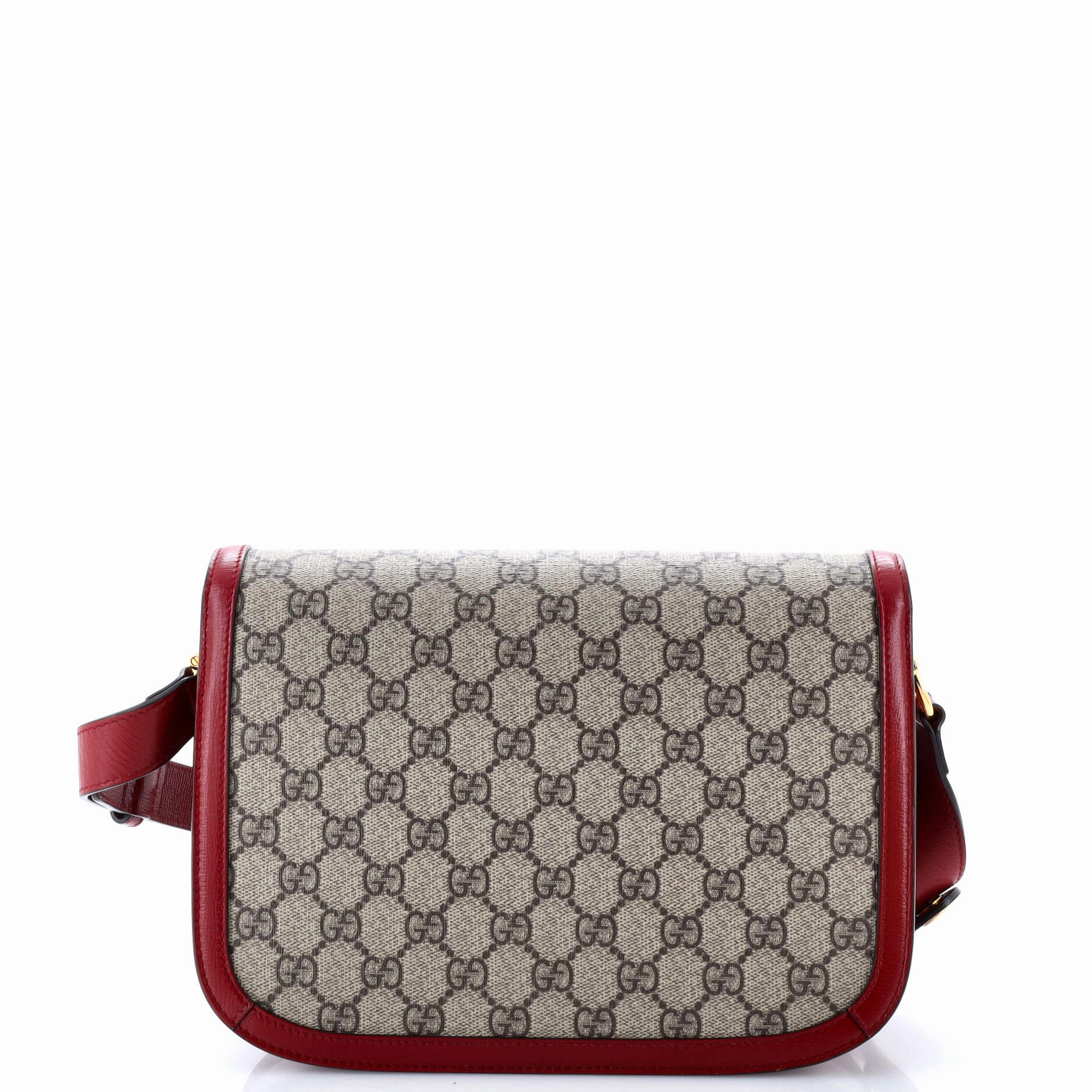 Horsebit 1955 Shoulder Bag GG Coated Canvas with Leather Small