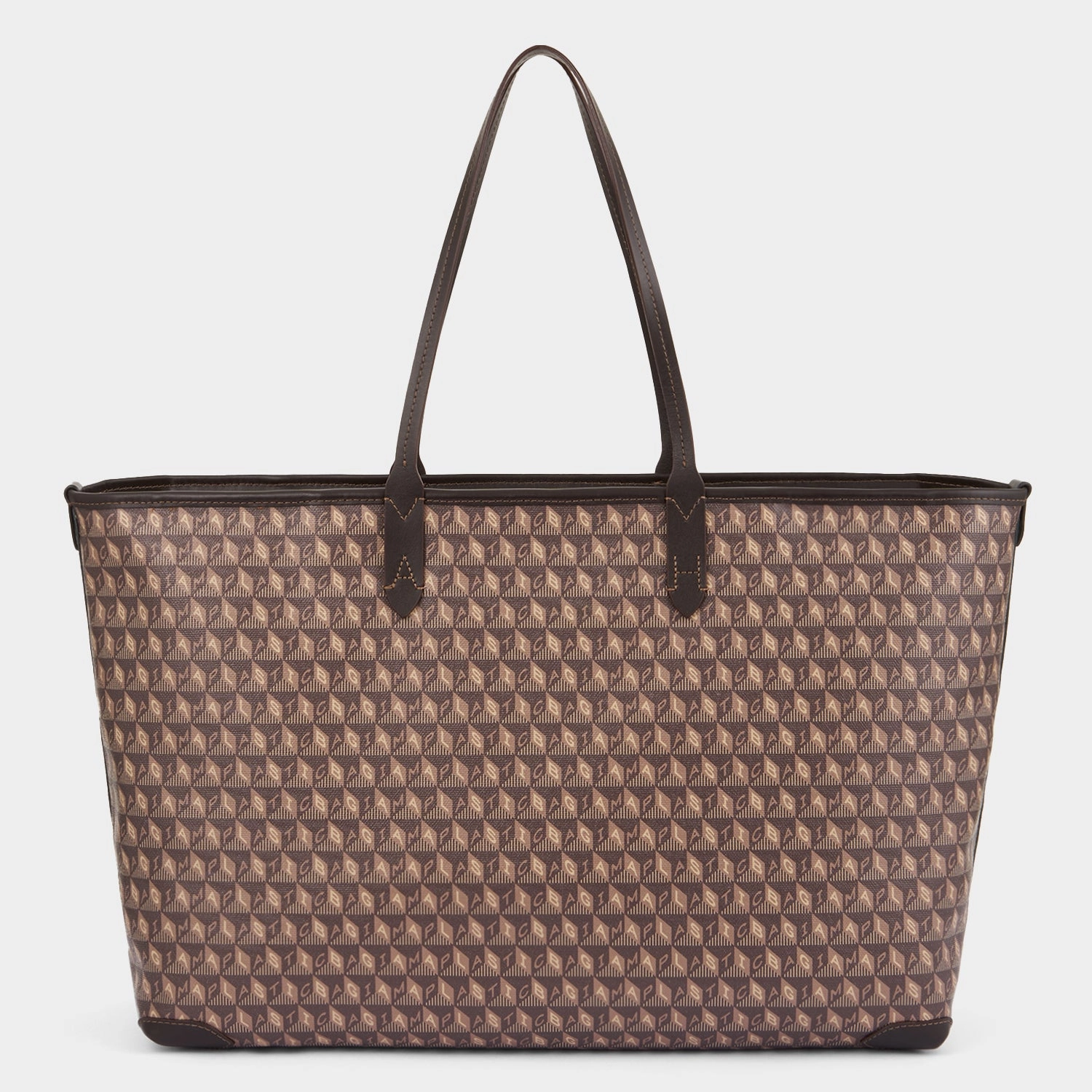 I Am A Plastic Bag Zipped Motif Tote