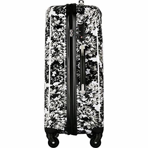 Isaac Mizrahi Boldon 26" Hardside Checked Spinner Luggage (Black White)