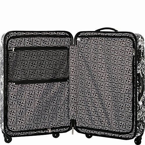 Isaac Mizrahi Boldon 26" Hardside Checked Spinner Luggage (Black White)