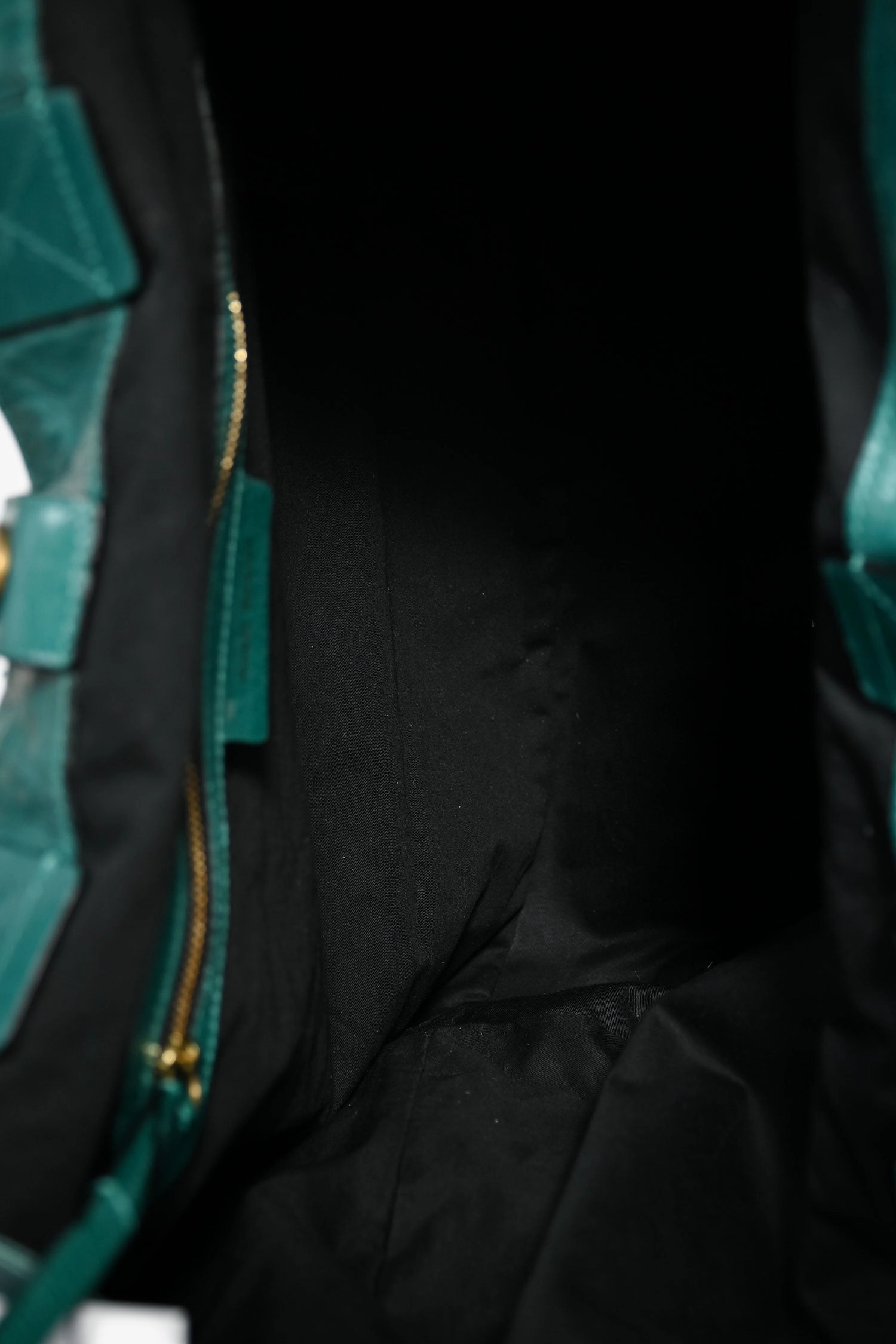 Isabel Marant Green Crinkle Leather 'Wardy' Tote Bag