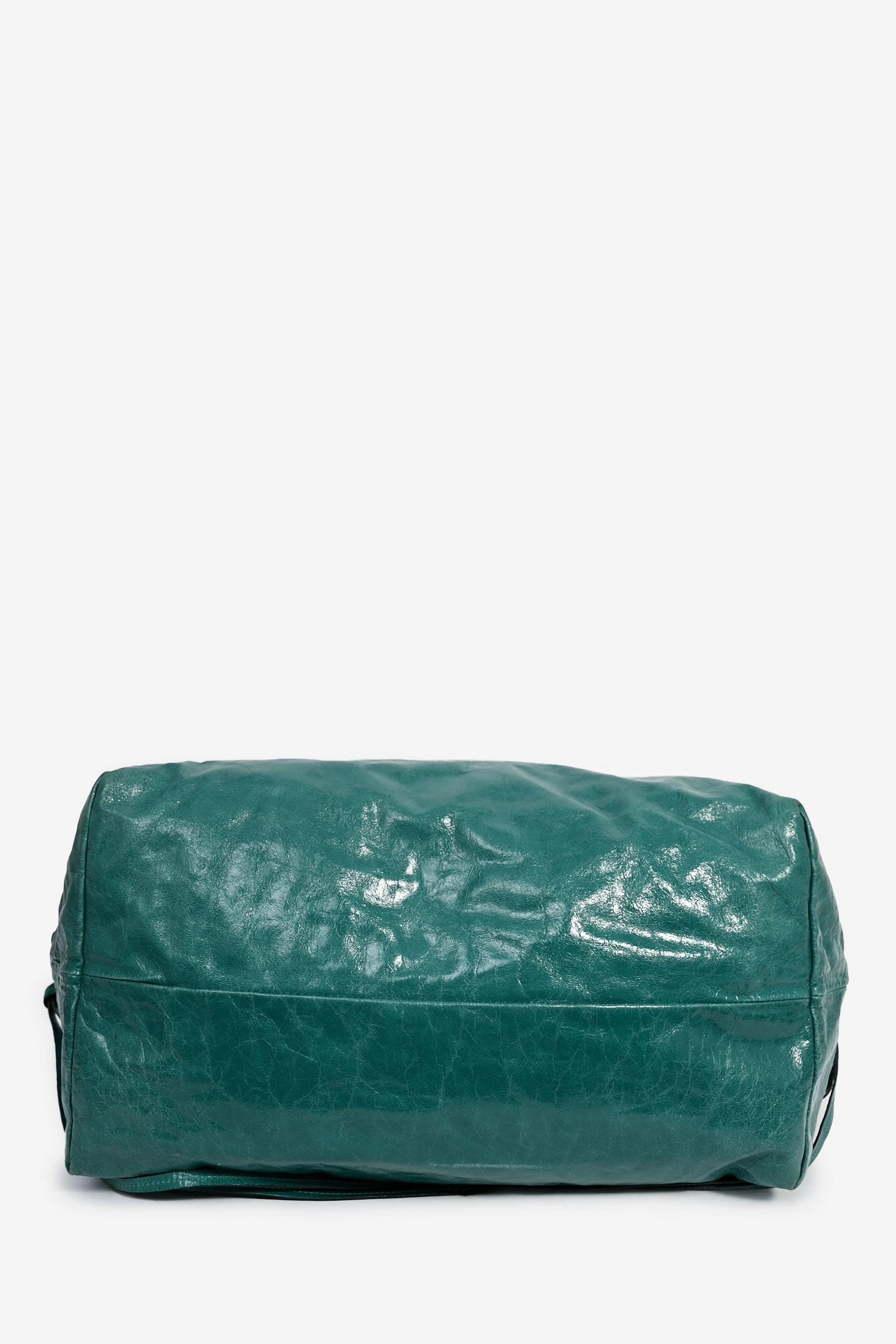 Isabel Marant Green Crinkle Leather 'Wardy' Tote Bag