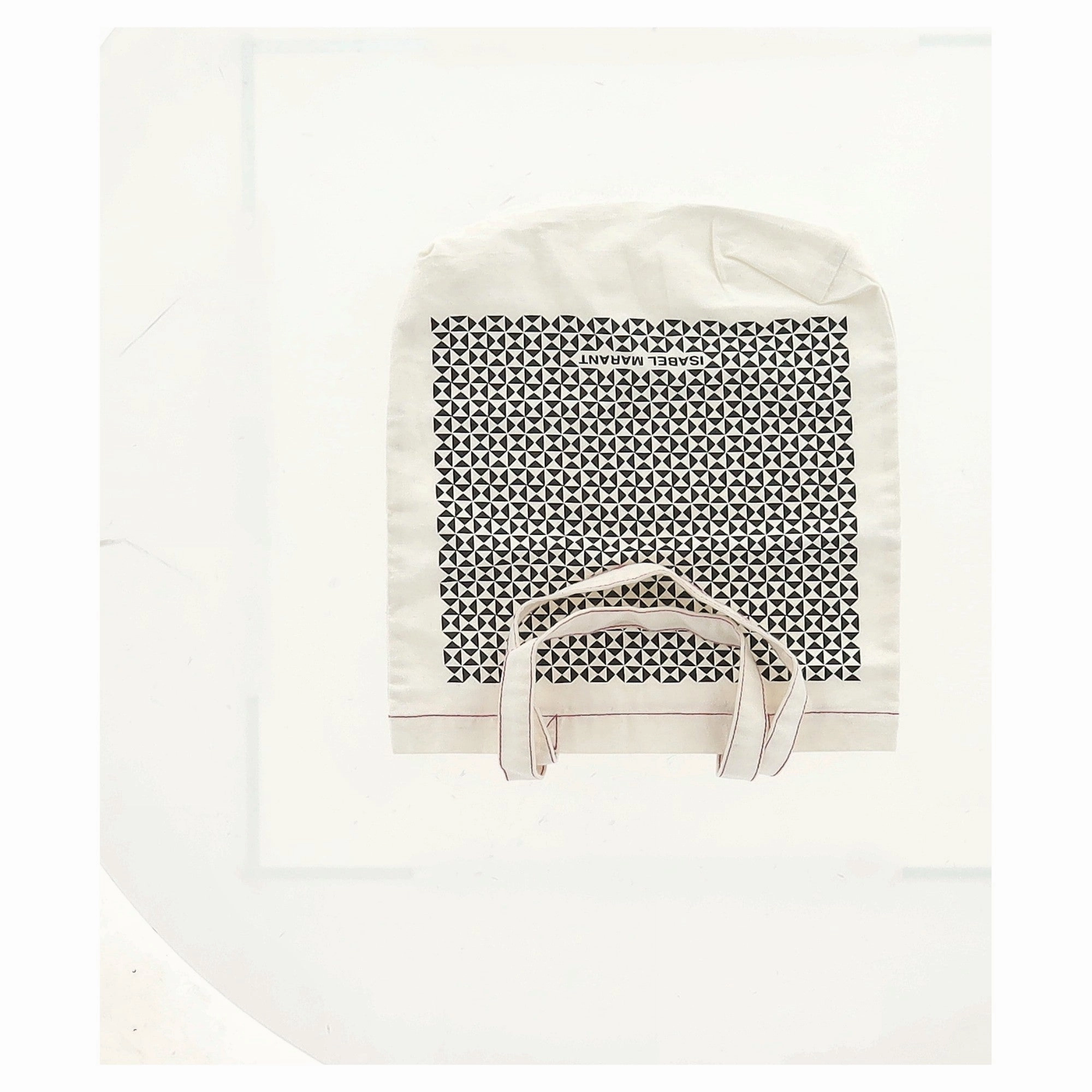 Isabel Marant Printed Canvas Tote in White Cotton