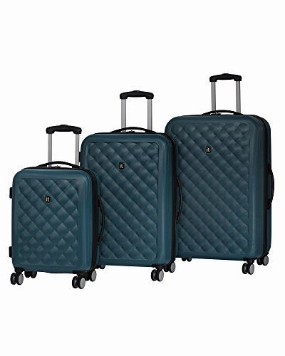 It Luggage Cushion-Lux 3 Piece Luggage Set Hardside 8 Wheel Expandable Spinner, Legion Blue