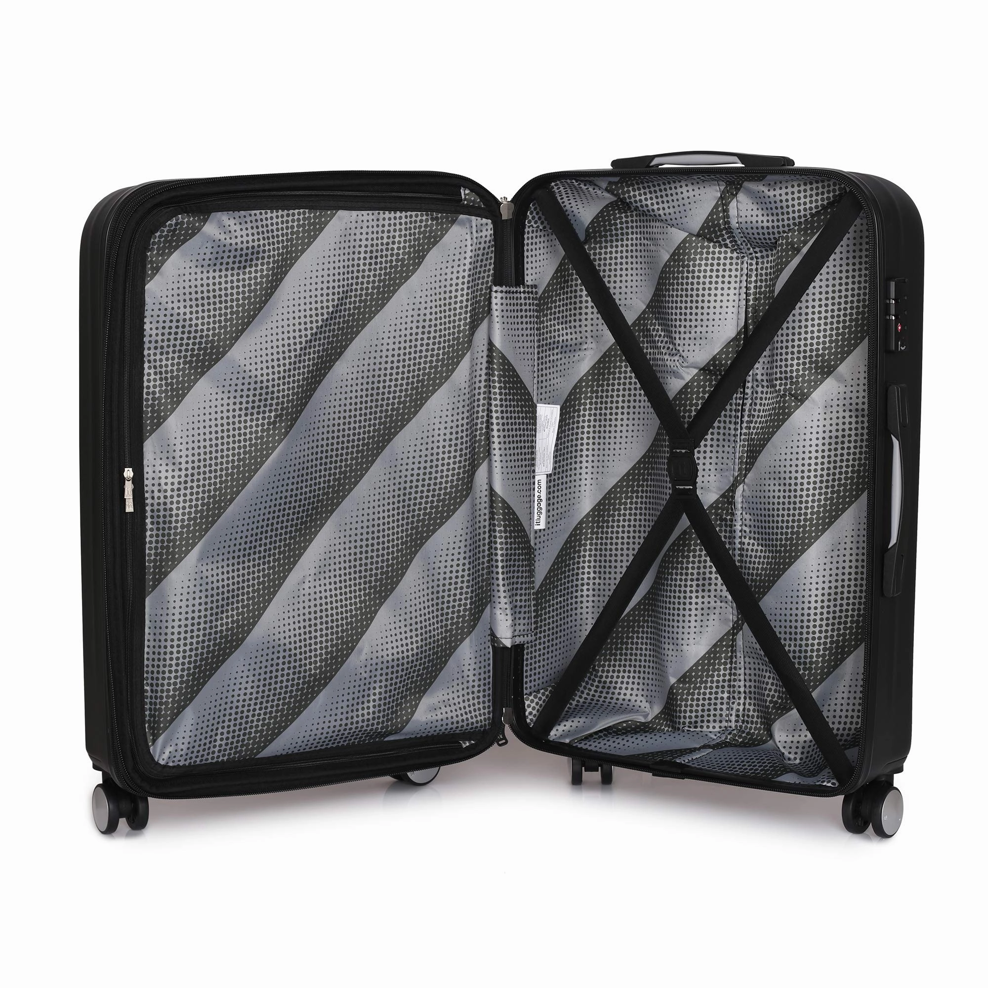 it luggage Proteus 31.7 Inch Hardside Checked Spinner Luggage (Black)