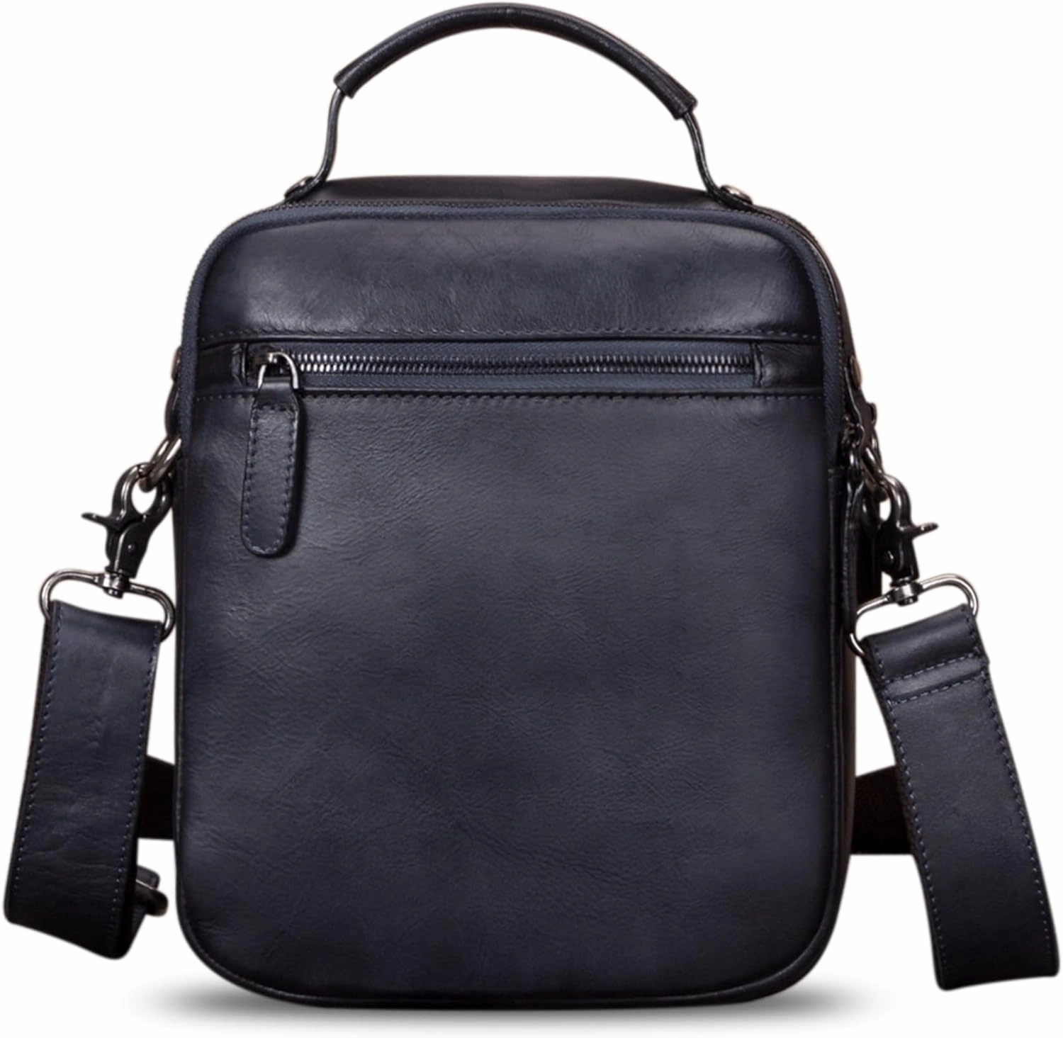 IVTG Genuine Leather Messenger Bag for Men Sling Purse Crossbody Shoulder Bags Satchel for Work Business Handbags