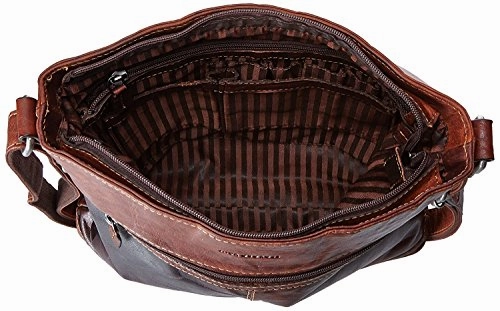 Jack Georges Mens Voyager Crossbody Bag in Brown