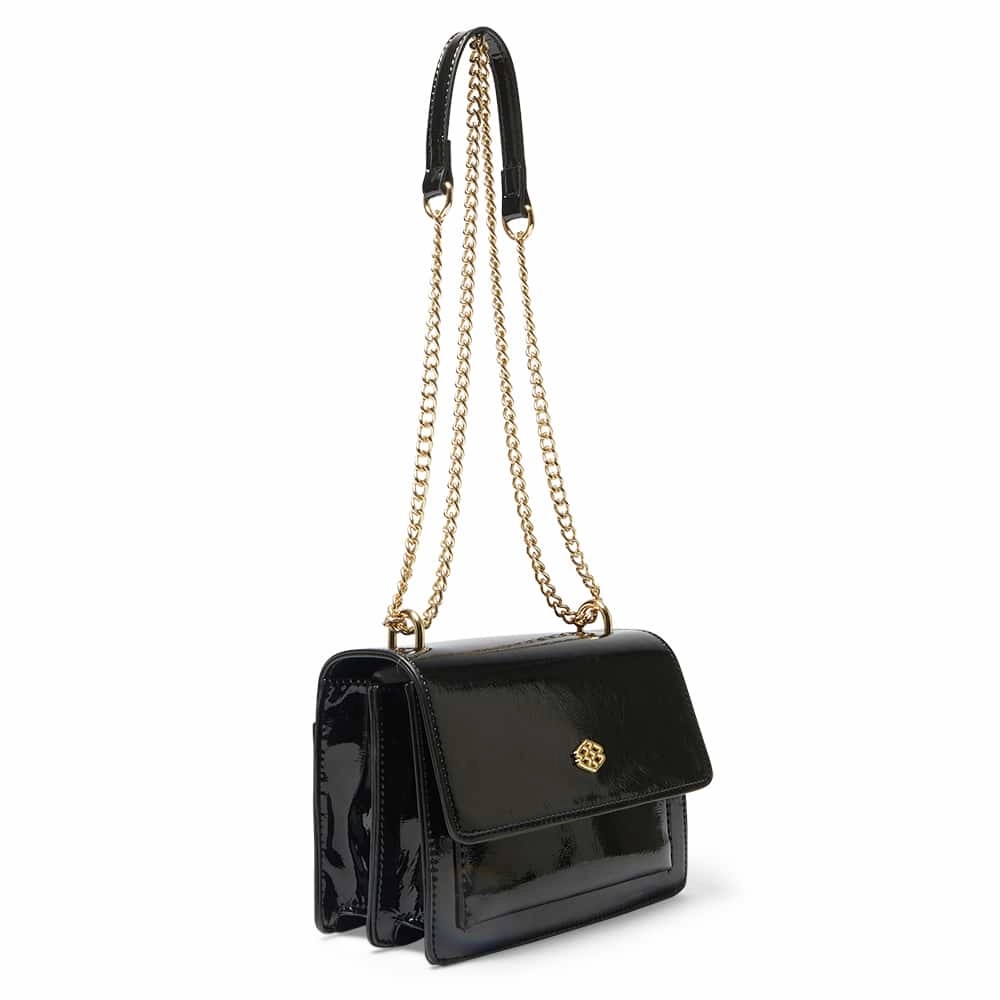 Jacki Handbag in Black Patent