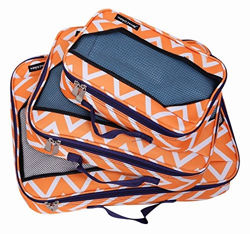 Jenni Chan Aria Madison Packing Cube 3pc Set, Orange