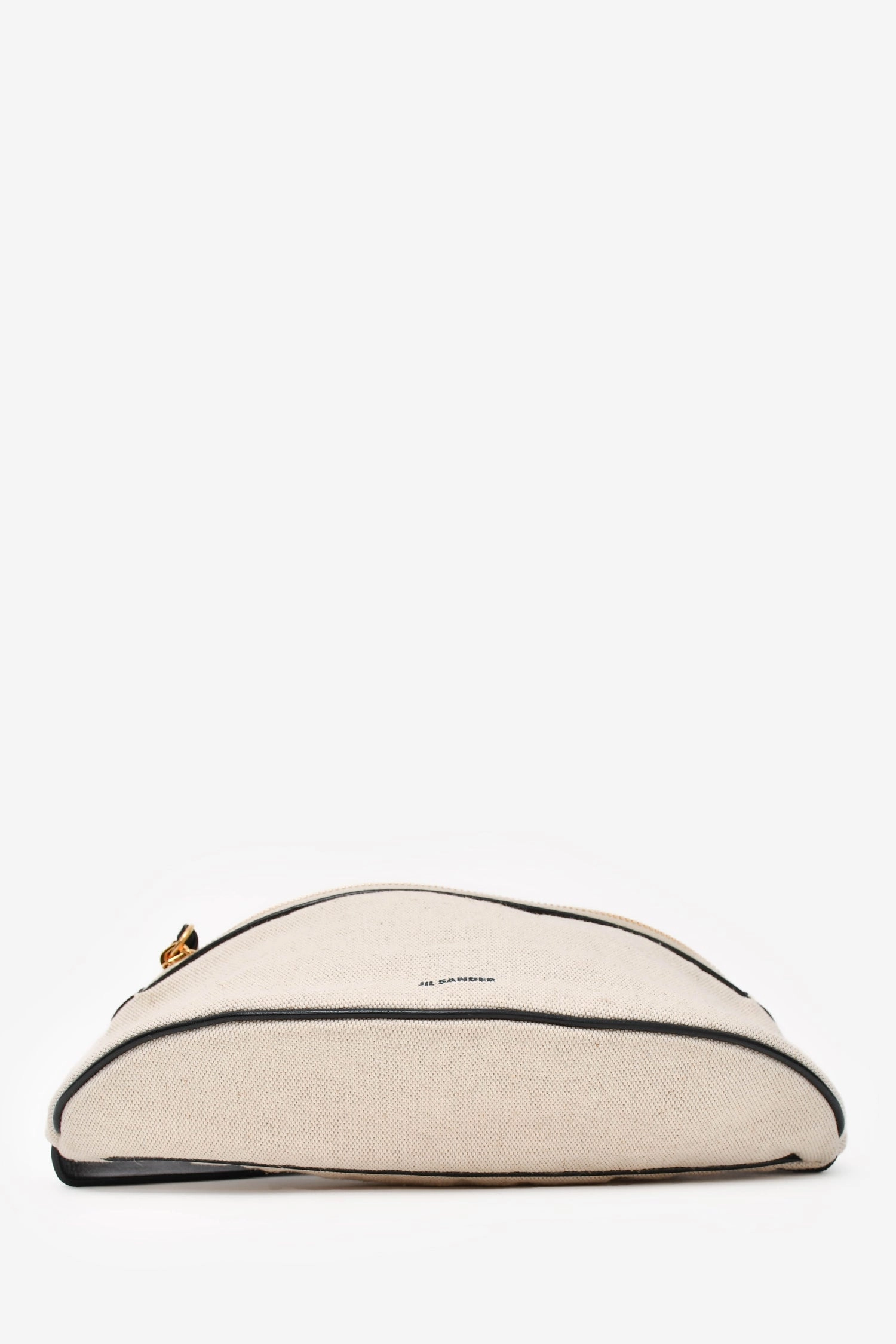 Jil Sander Cream/Black Canvas/Leather Belt Bag (As Is)