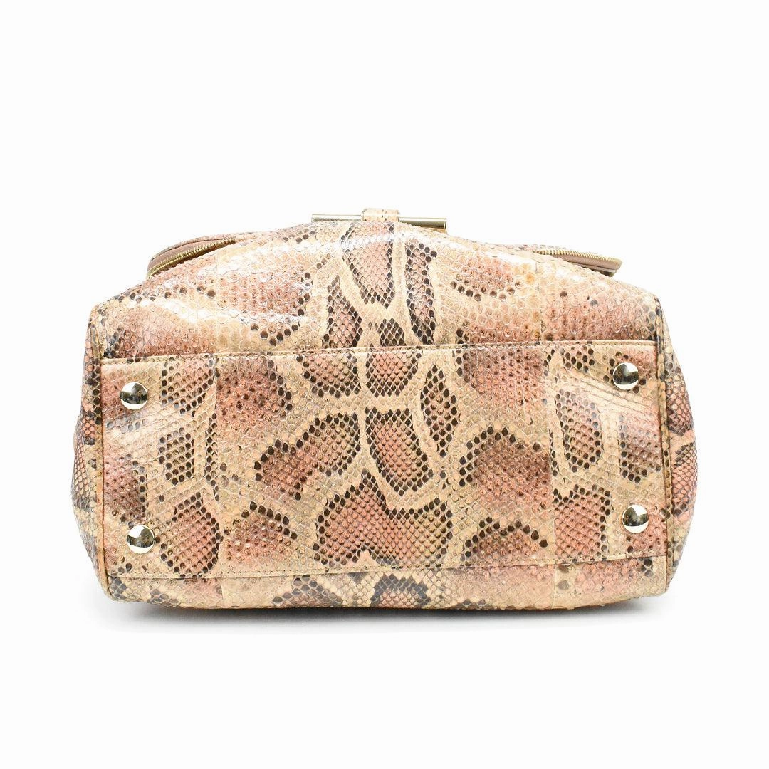 Jimmy Choo 'Justine' Python Satchel Bag