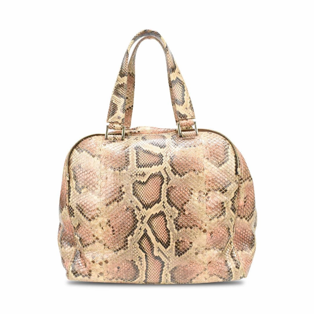 Jimmy Choo 'Justine' Python Satchel Bag