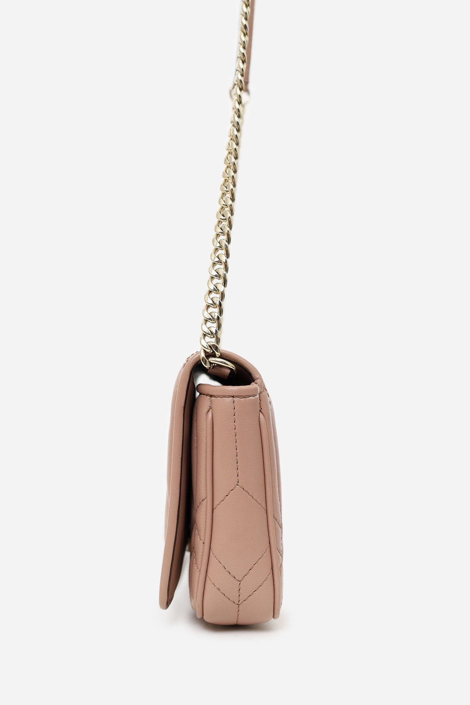 Jimmy Choo Beige Nappa Leather JC Wallet On Chain
