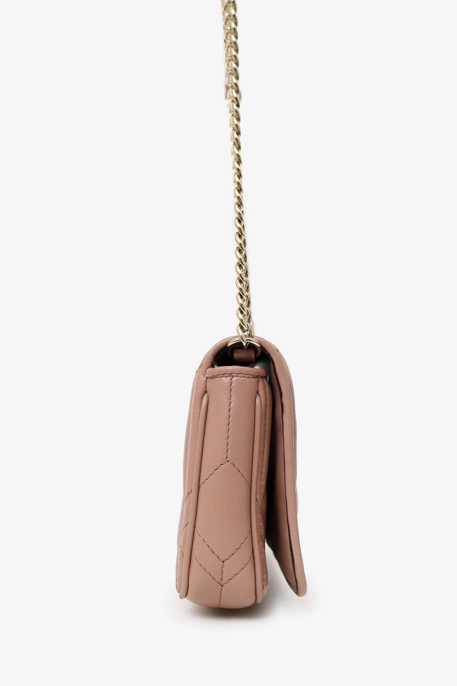Jimmy Choo Beige Nappa Leather JC Wallet On Chain
