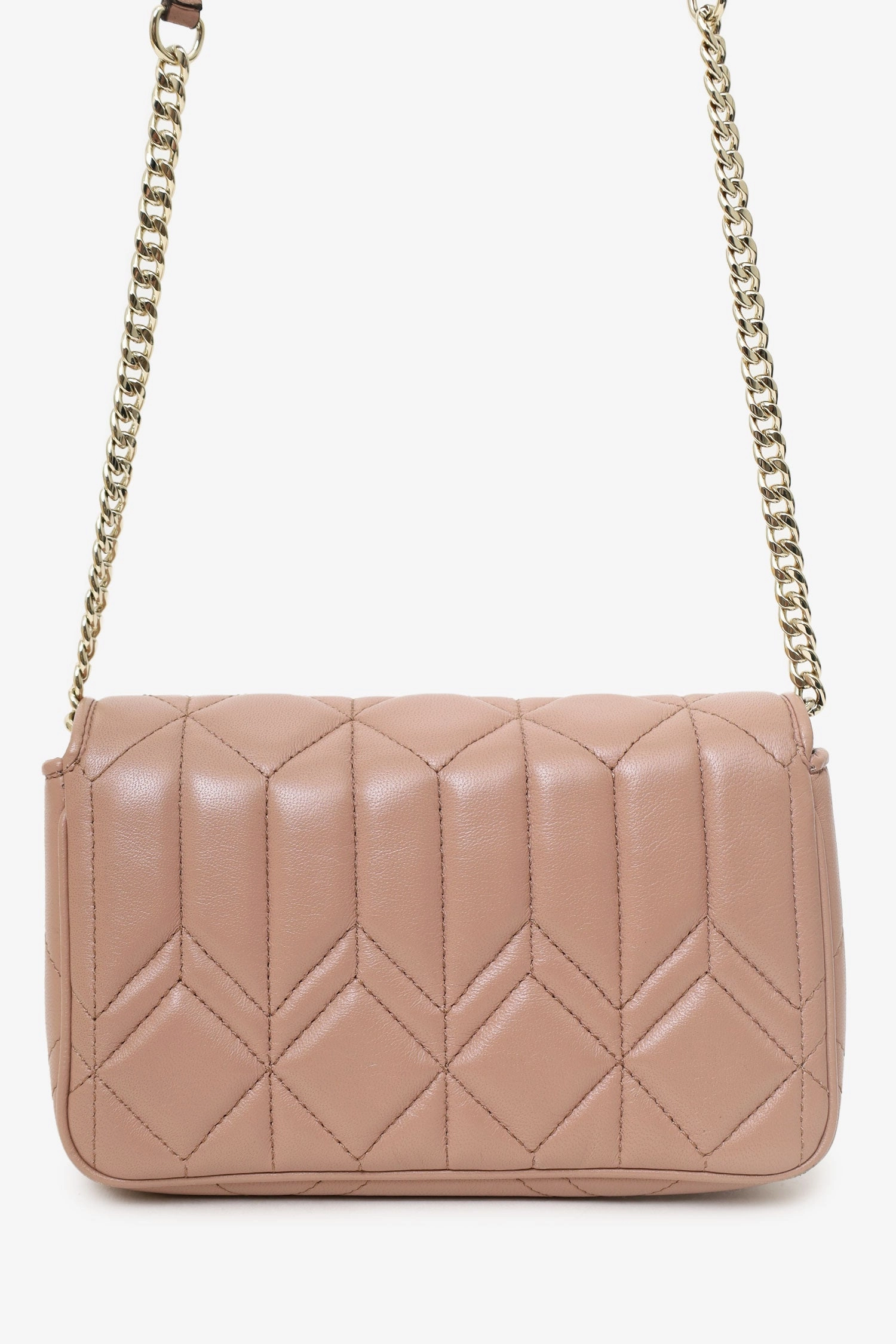 Jimmy Choo Beige Nappa Leather JC Wallet On Chain
