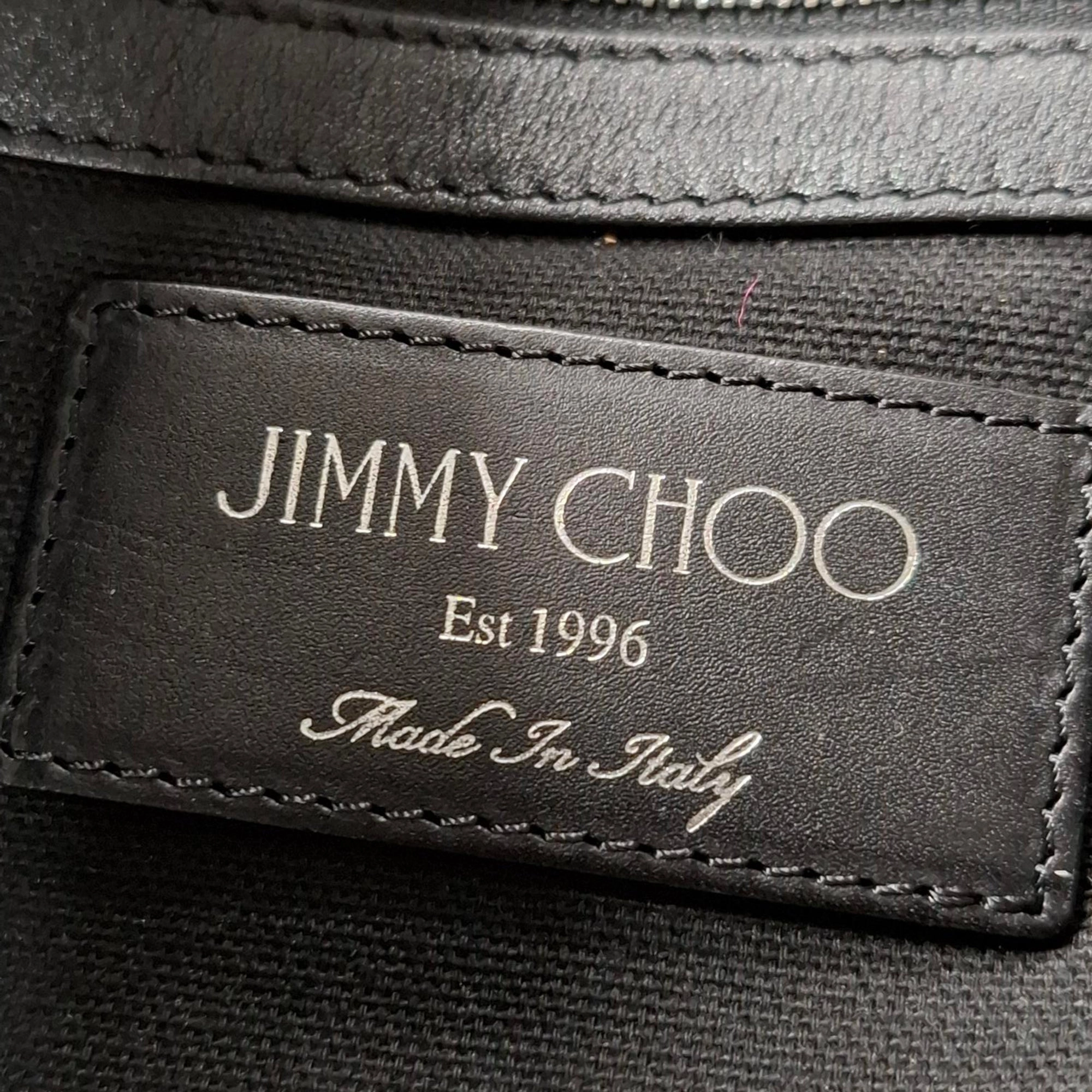 Jimmy Choo Pimlico Star Studded Tote Bag in Black Leather