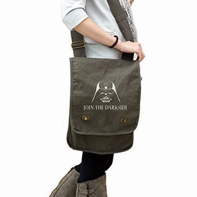 Join The Darksdie Darth Vader Star Wars Inspired 14 Oz. Authentic Pigment-Dyed Canvas Field Bag