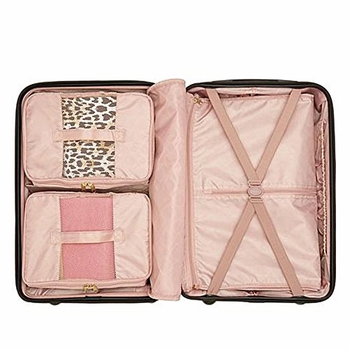 Joy Mangano Metallic Set ELite Hardside Luggage and Tote, Platinum
