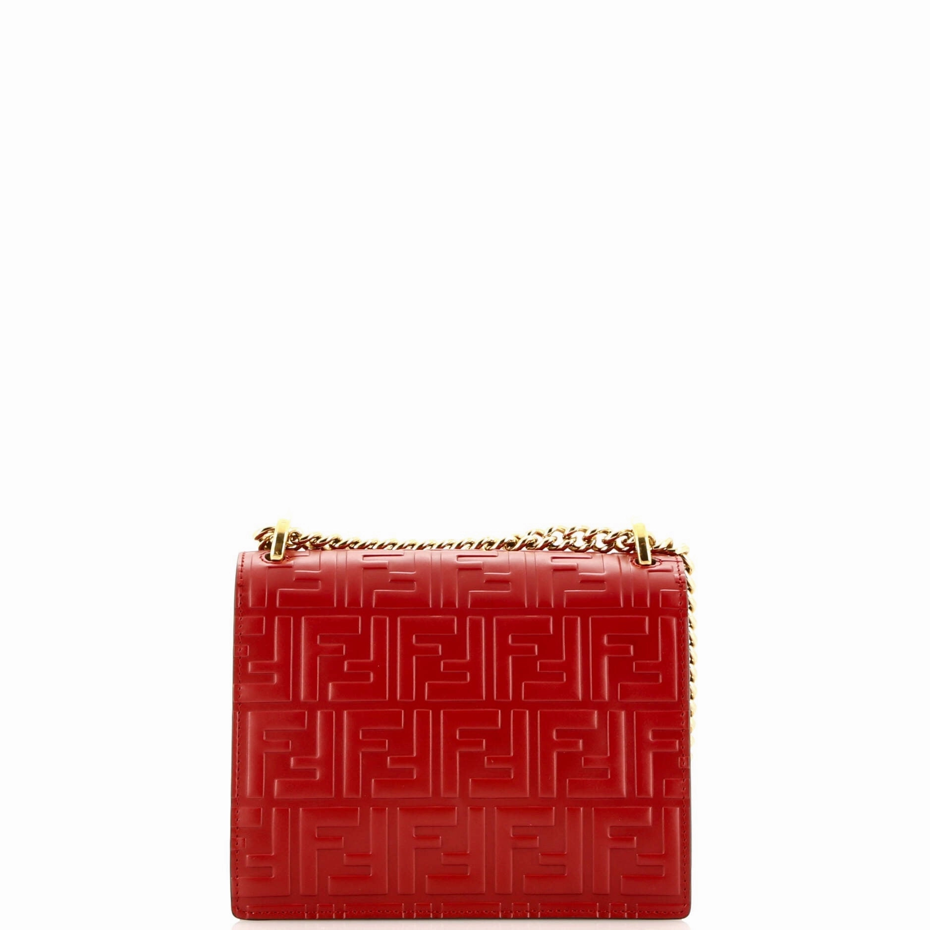 Kan U Shoulder Bag Zucca Embossed Leather Small