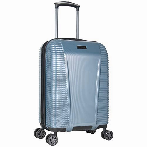 Kenneth Cole New York Sudden Impact 2.0 20" Hardside Expandable 8-Wheel Spinner Carry-on Luggage with TSA Lock, Ice Blue