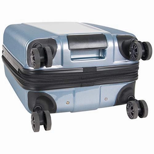 Kenneth Cole New York Sudden Impact 2.0 20" Hardside Expandable 8-Wheel Spinner Carry-on Luggage with TSA Lock, Ice Blue