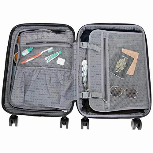 Kenneth Cole Reaction Continuum Hardside 8-Wheel Expandable Upright Spinner Luggage, Vivid Blue, 2-Piece (20" Carry-On / 28" Check Size)