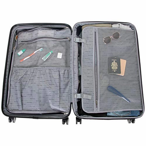 Kenneth Cole Reaction Continuum Hardside 8-Wheel Expandable Upright Spinner Luggage, Vivid Blue, 2-Piece (20" Carry-On / 28" Check Size)