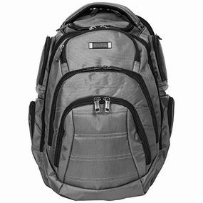 Kenneth Cole Reaction Pack of All Trades 1680d Polyester Double Gusset 17.0 Laptop Backpack, Charcoal