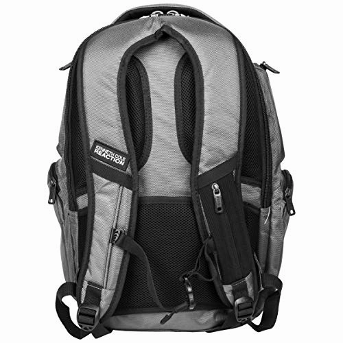 Kenneth Cole Reaction Pack of All Trades 1680d Polyester Double Gusset 17.0 Laptop Backpack, Charcoal
