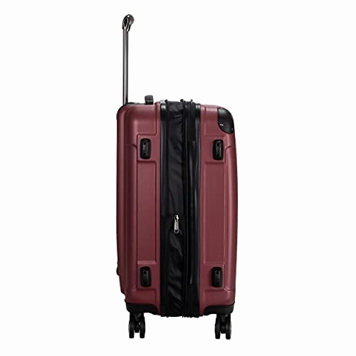 Kenneth Cole Reaction Renegade 24 Lightweight Hardside Expandable 8-Wheel Spinner Checked-Size Luggage, Sangria, inch
