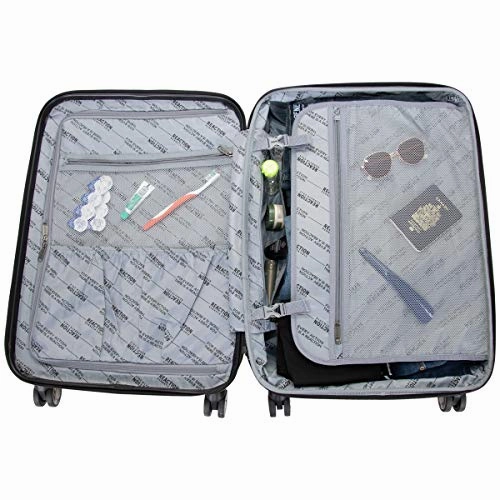 Kenneth Cole Reaction Renegade 24 Lightweight Hardside Expandable 8-Wheel Spinner Checked-Size Luggage, Sangria, inch