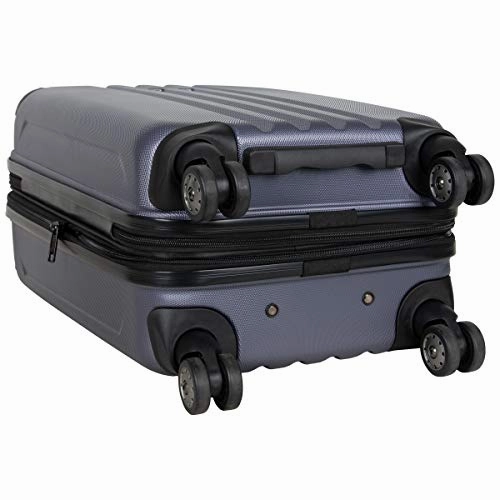 Kenneth Cole Reaction Reverb 20" Carry-On Expandable Luggage Lightweight Hardside 8-Wheel Spinner Travel Suitcase Bag, Smokey Purple, inch