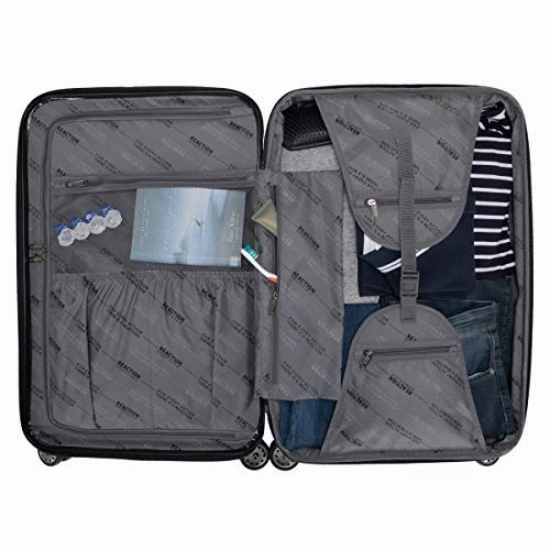 Kenneth Cole Reaction Reverb 20" Carry-On Expandable Luggage Lightweight Hardside 8-Wheel Spinner Travel Suitcase Bag, Smokey Purple, inch